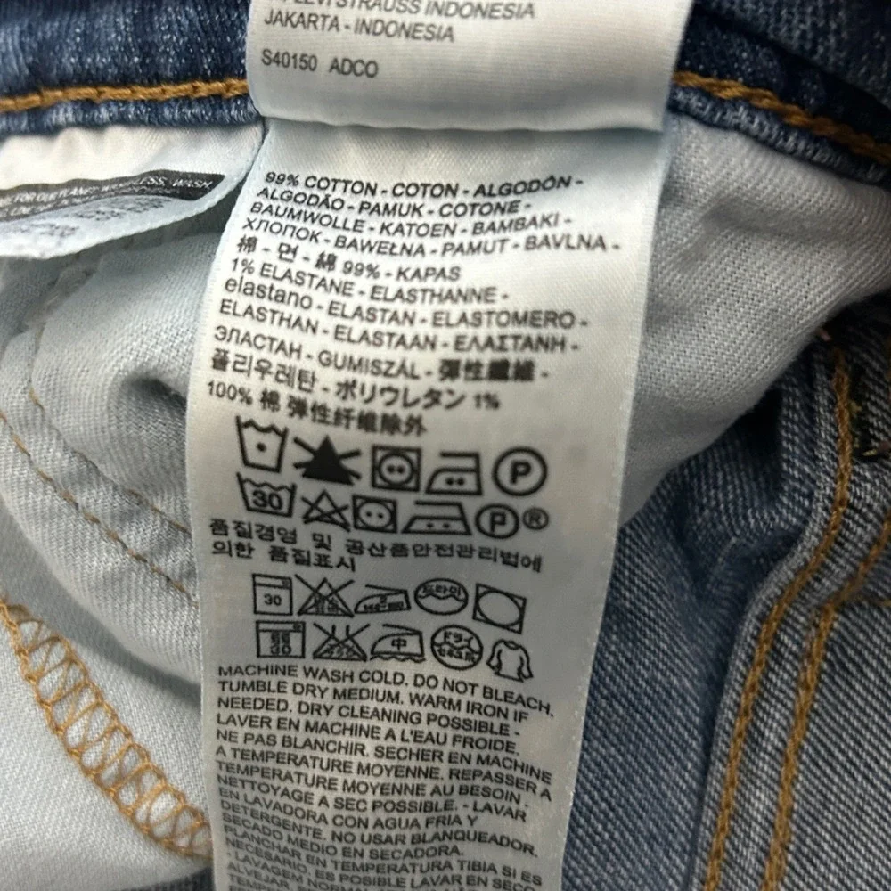 Levi's‎ 505 Regular Fit Jeans 40x32 (Fits 40X29) Blue Medium Wash Straight Denim